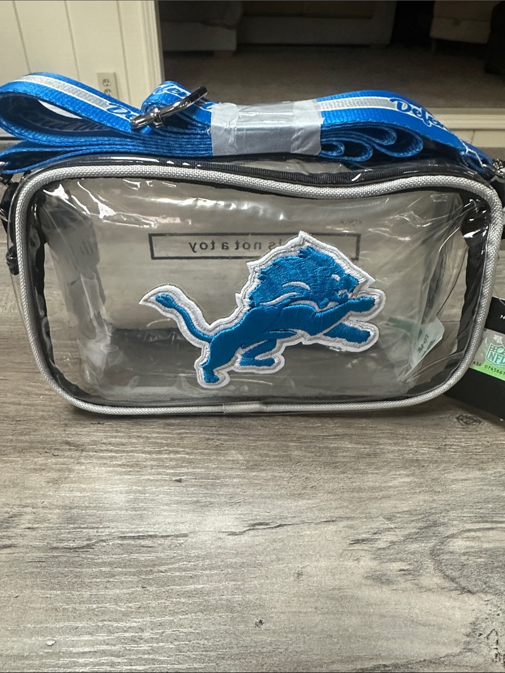 Detroit Lions Clear Crossbody Bag - Blue/White